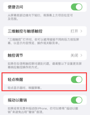 鄂州苹果授权维修站分享iPhone轻点无法唤醒怎么办 