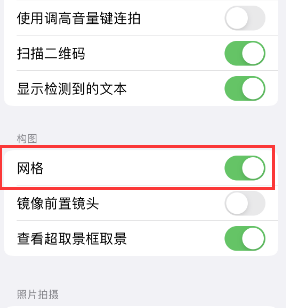 鄂州苹果手机维修网点分享iPhone如何开启九宫格构图功能