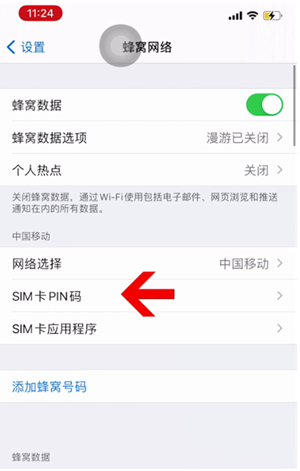 鄂州苹果14维修网分享如何给iPhone14的SIM卡设置密码 